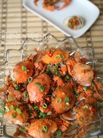 Steamed Crab with Golden and Silver Garlic Vermicelli recipe
