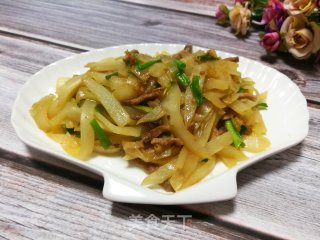 Stir-fried Shredded Pork with Mustard Heart recipe