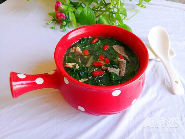 Pork Liver and Lean Meat and Wolfberry Soup recipe