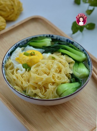 Noodle Soup with Eggs and Vegetables
