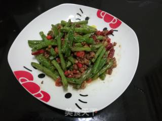 Stir-fried String Beans with Minced Meat recipe