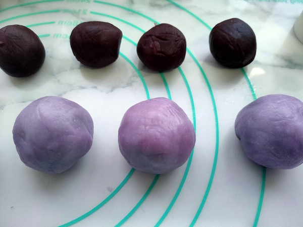 Purple Sweet Potato Snowy Mooncake recipe