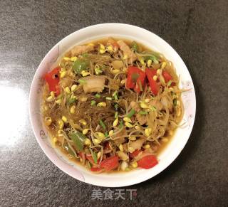 Stir-fried Vermicelli with Bean Sprouts recipe