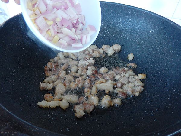 Stir-fried Garlic Moss with Minced Meat recipe