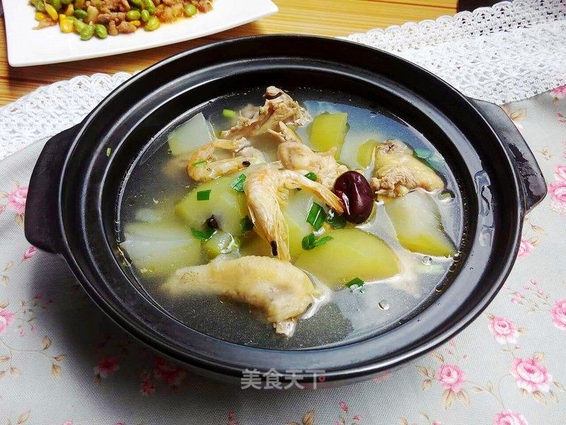 Shrimp and Courgette Chicken Soup recipe