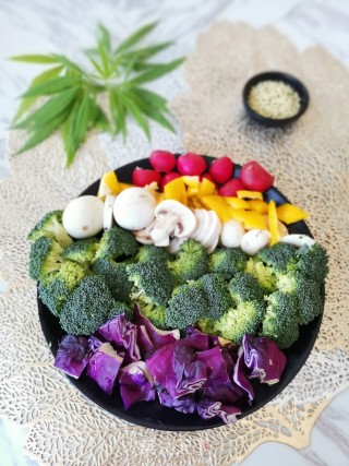 Colorful Garden Vegetables with Hemp Oil recipe