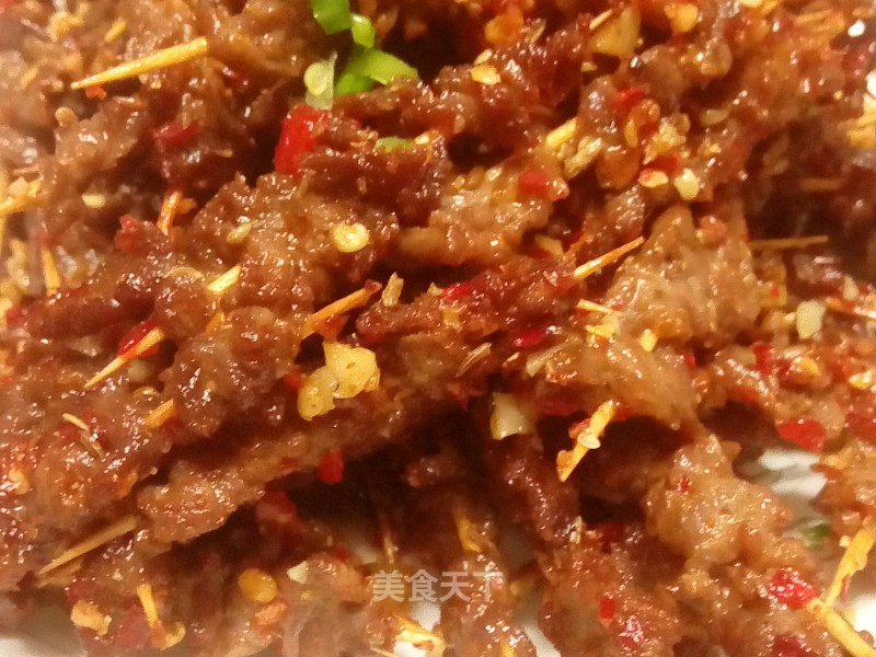 #快手懒人饭#spicy and Delicious Toothpick Beef recipe