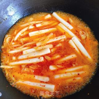 Kimchi Fried Rice Cake recipe