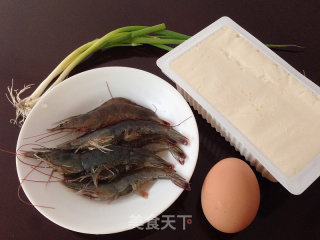 Steamed Tofu with Minced Shrimp recipe