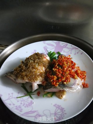 Double Pepper Steamed Fish Head recipe