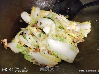 Stir-fried Baby Vegetables with Shiitake Mushrooms and Minced Meat recipe