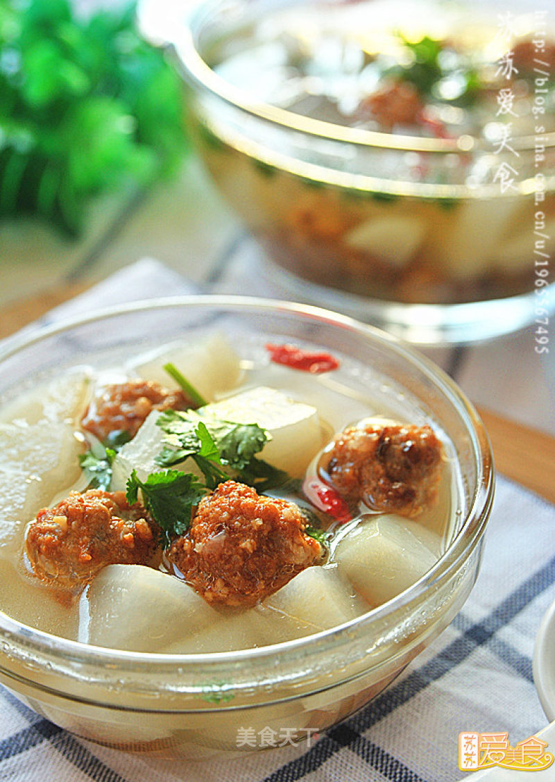 Warm to A Bowl of Winter Tonic Soup [fresh Eyebrows Lamb Meatballs Stewed with Radish] recipe