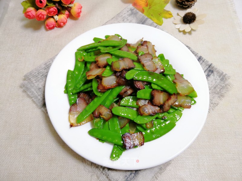 #蜡味# Cured Meat Snow Peas recipe