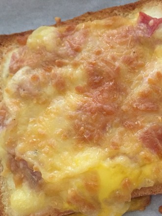 Baked Toast with Bacon and Cheese recipe