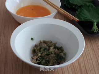 Egg Dumplings with Basil Leaves recipe