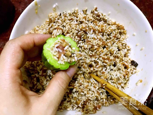 Hakka Stuffed Bitter Gourd recipe