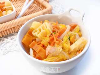 【baby Food】salmon Pasta with Mixed Vegetables recipe