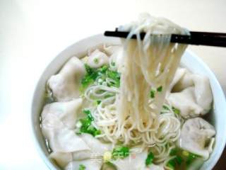 Wonton Noodles with Chicken Broth and Fresh Pork recipe