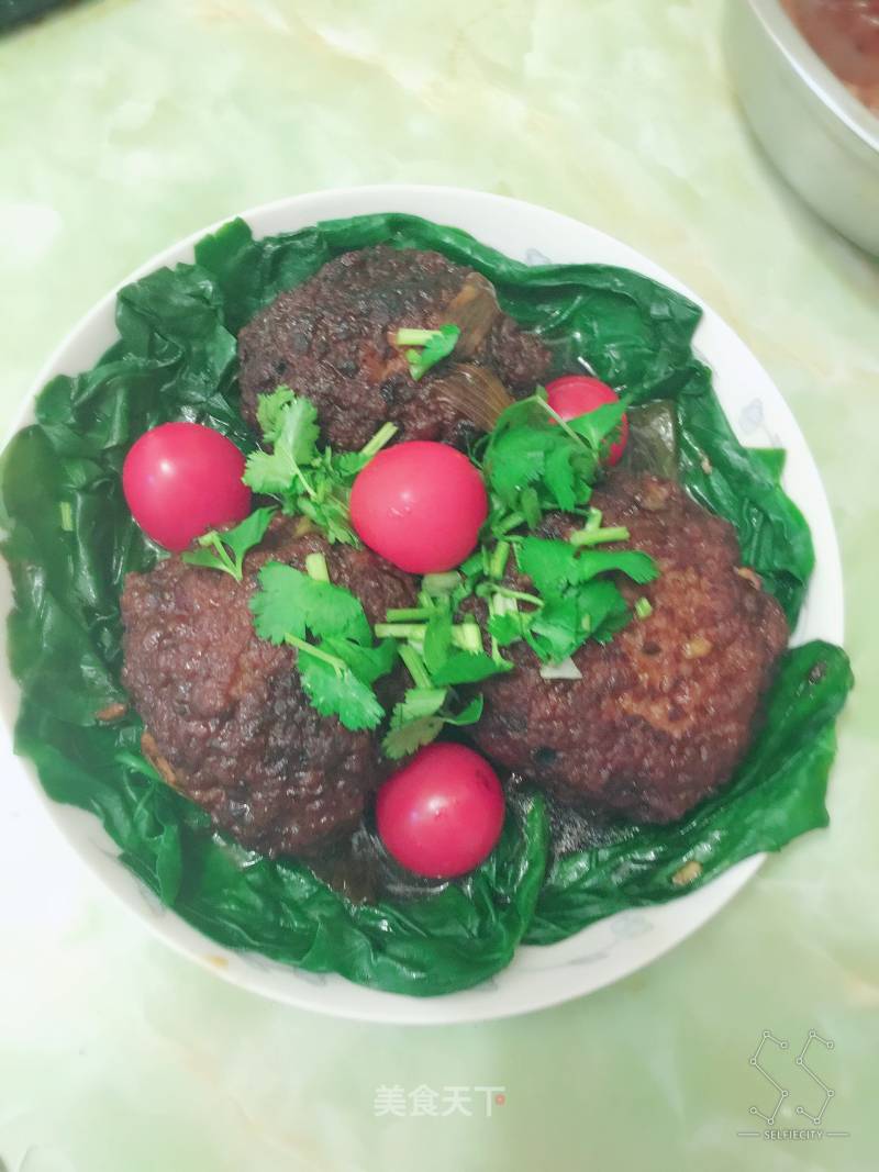 #trust之美# Braised Big Meatballs (sixi Meatballs) Lion Head recipe