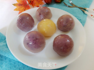 Purple Sweet Potato Sago Crystal Bag recipe