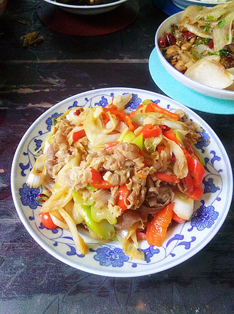 Stir-fried Lamb Slices with Scallions recipe