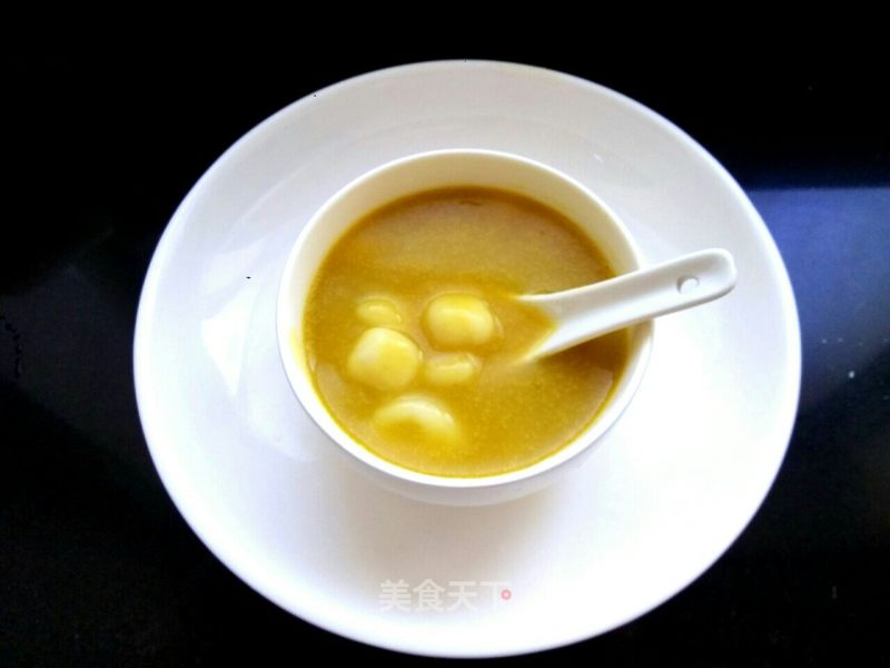 Pumpkin Soup with Glutinous Rice Balls recipe