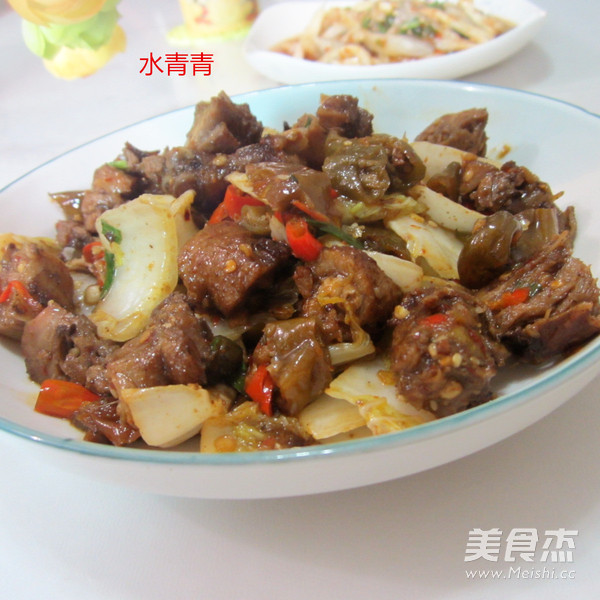 Roast Duck and Stir-fried Cabbage Stem recipe