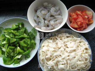 Shrimp and Tomato Sauce Pull Strips-the Gorgeous Turn of The Sliced Noodles recipe