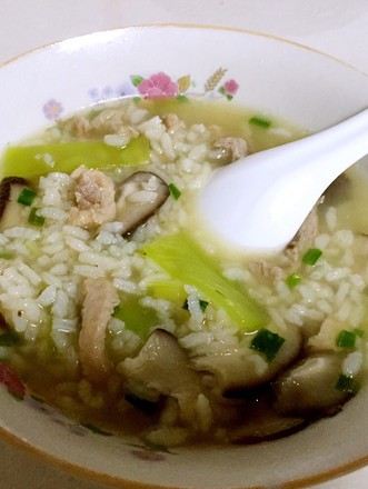 Jade Mushroom Pork Congee recipe