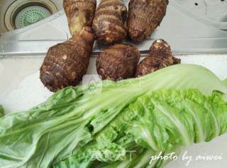 Taro Soup with Dried Shrimp and Vegetables recipe