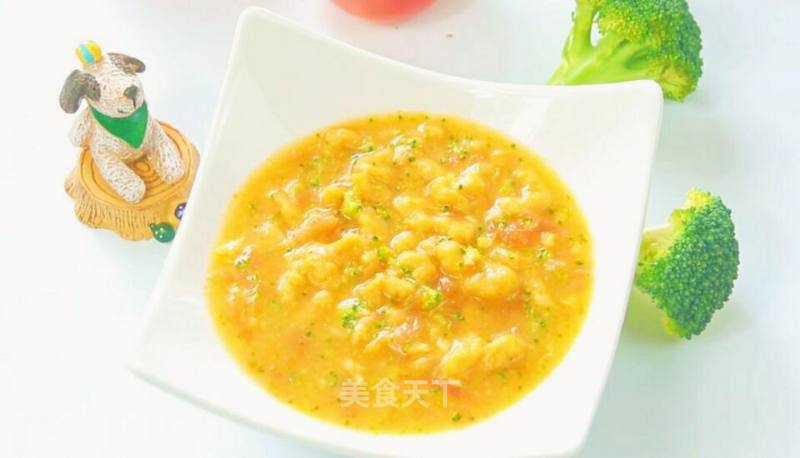 Carrot Lotus Root Ribs Noodle Noodle Baby Food Supplement, Broccoli + Tomato recipe