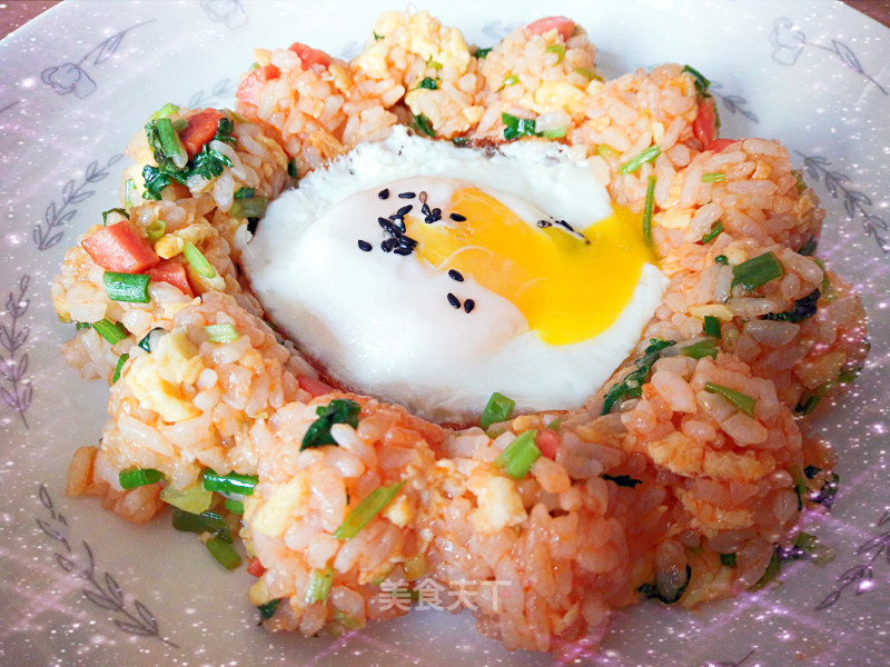 Tomato and Egg Fried Rice + Sugar Yolk Fried Egg recipe