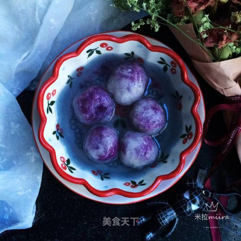 Purple Sweet Potato Crystal Dumplings recipe