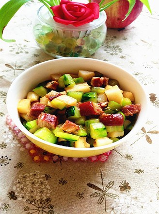 Stir-fried Braised Pork with Yam Cucumber recipe