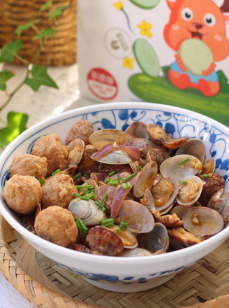 Fried Clams with Meatballs recipe