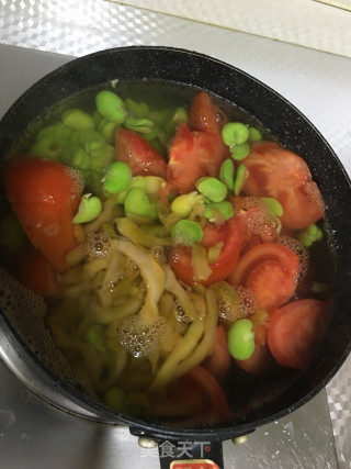 Tomato and Mustard Broad Bean Soup recipe