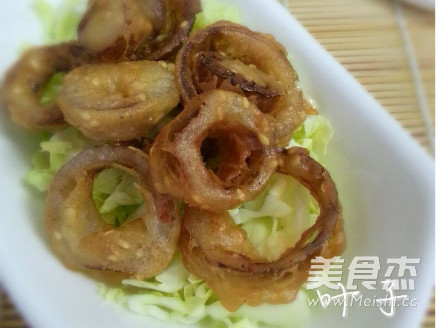 Fried Onion Rings and Squid Silk recipe