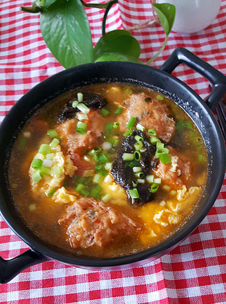 Seaweed Meatballs and Egg Drop Soup recipe