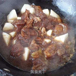#御寒美食# Braised Yam with Tendon, Head and Brain recipe