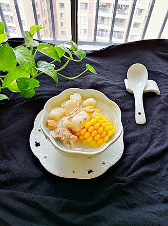 Corn and Yam Spare Ribs Seafood Soup