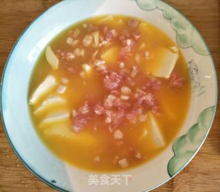 Steamed Eggs with Minced Meat and Tofu recipe