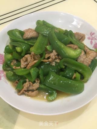 Stir-fried Pork with Green Bell Pepper recipe