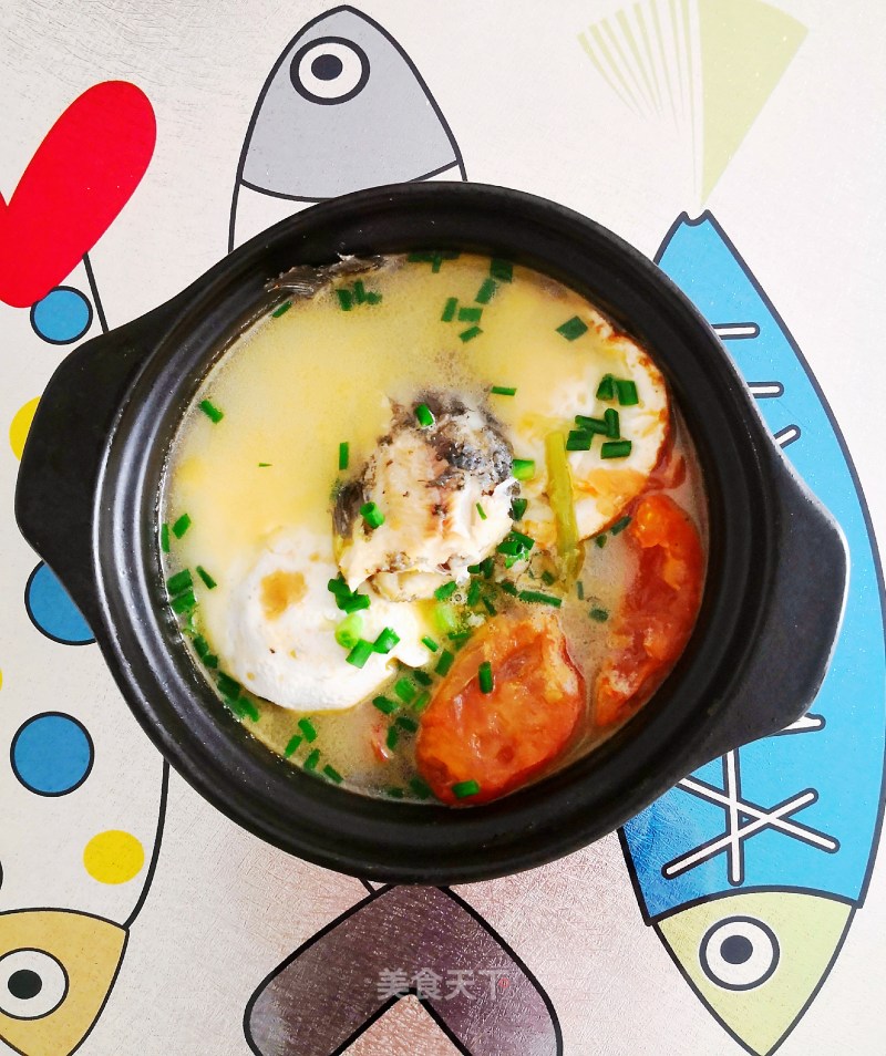 Yellow Bone Fish Tomato Poached Egg Soup recipe