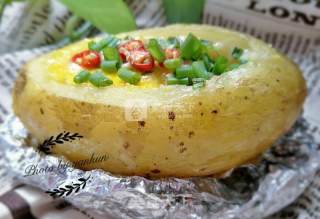 Baked Potatoes with Eggs recipe