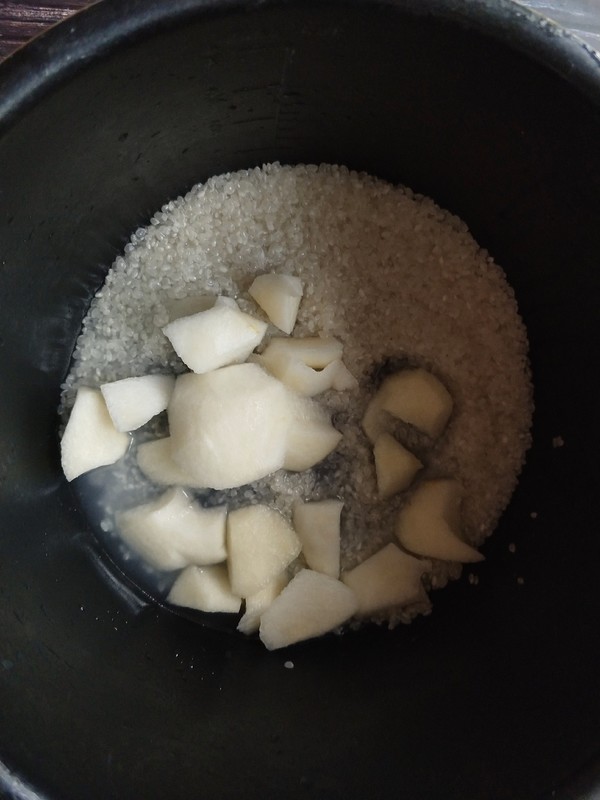 Breakfast, Pear Porridge and Potato Omelette recipe