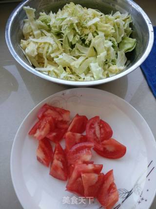 Stir-fried Cabbage with Tomato and Egg recipe