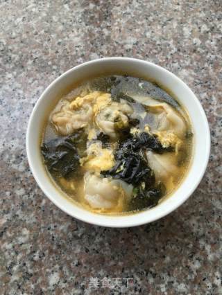 Wonton Seaweed Egg Drop Soup recipe