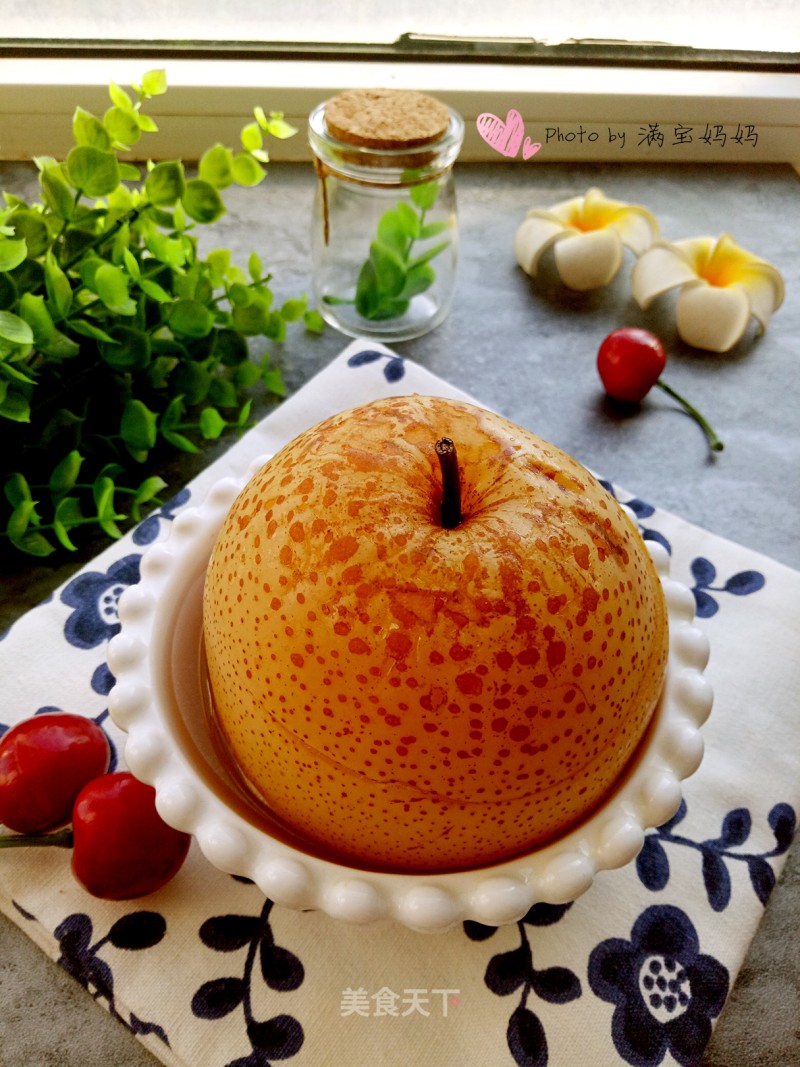 Steamed Pears with Rock Sugar Lily recipe