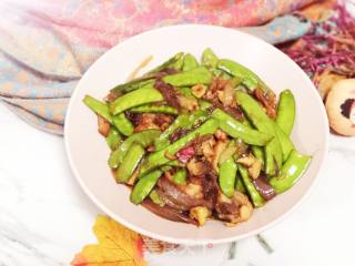 Orleans Chicken Fried Snow Peas recipe