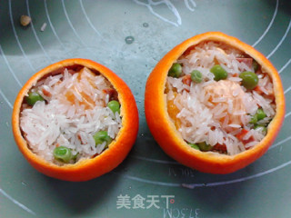 Steamed Rice with Orange Sausage recipe
